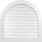 Ekena Millwork Round Top Surface Mount PVC Gable Vent: Functional, w/ 3-1/2"W x 1"P Standard Frame, 38"W x 38"H GVPRT38X3801SF - alternate 1